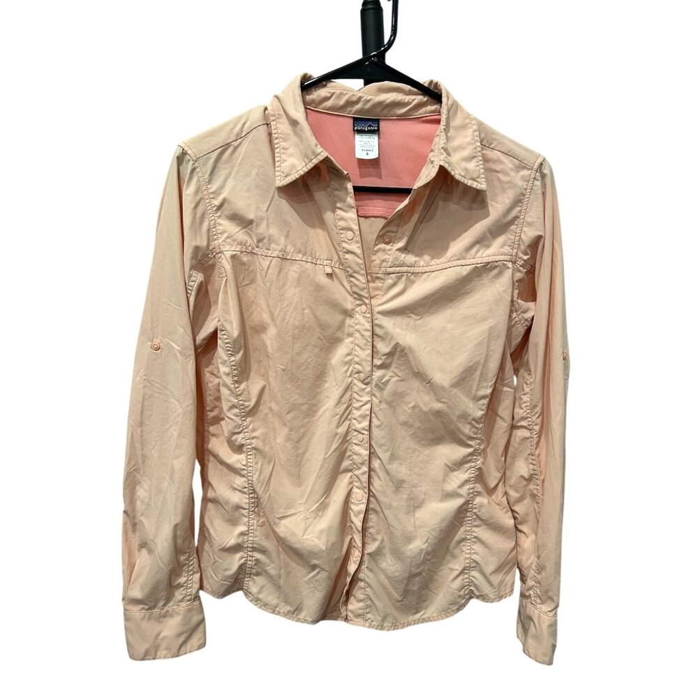 Patagonia Womens Peach Pink Button-Up Shirt Size 6
